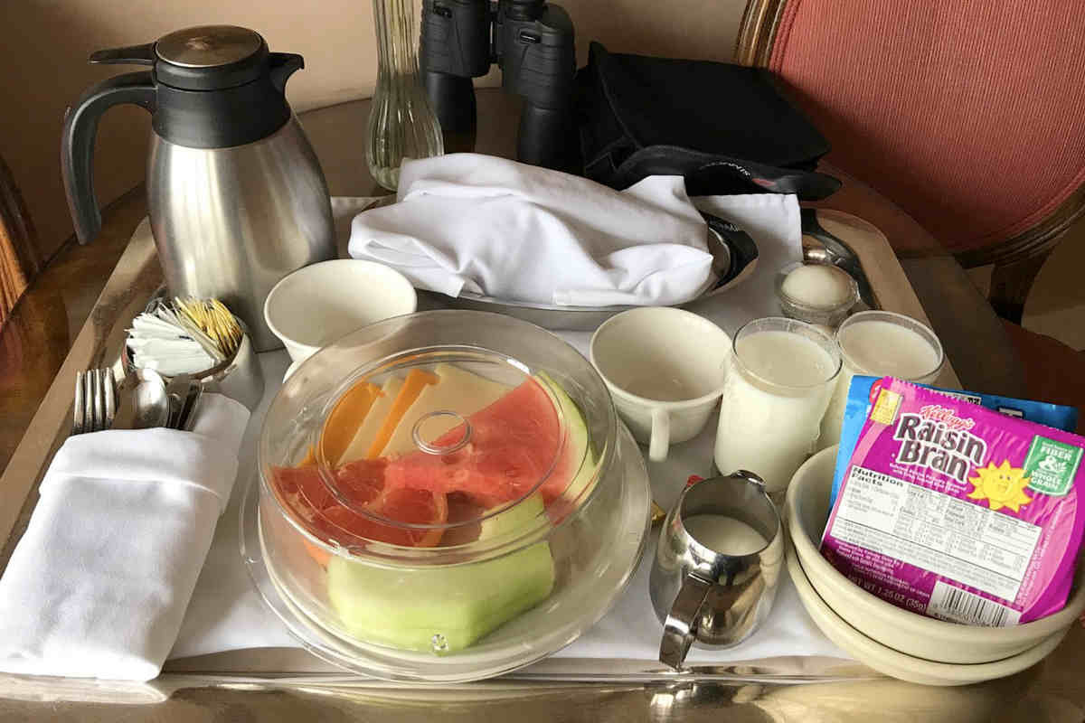In-Room Continental Breakfast at the Spindrift Inn