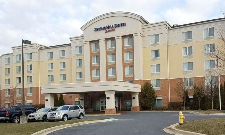 Front of the Springhill Suites Arundel Mills BWI Airport Hotel.