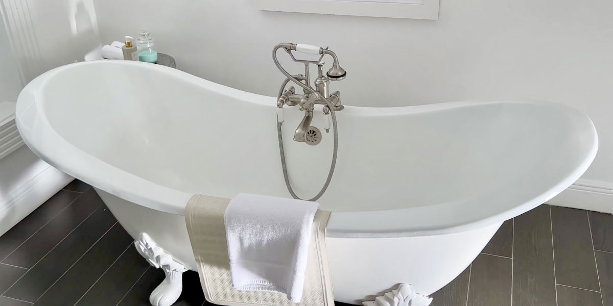 Luxurious Deep Soaking Tub in the Spa-Style Master Bath of a Honeymoon Suite in Sugar Beach Resort, St. Lucia