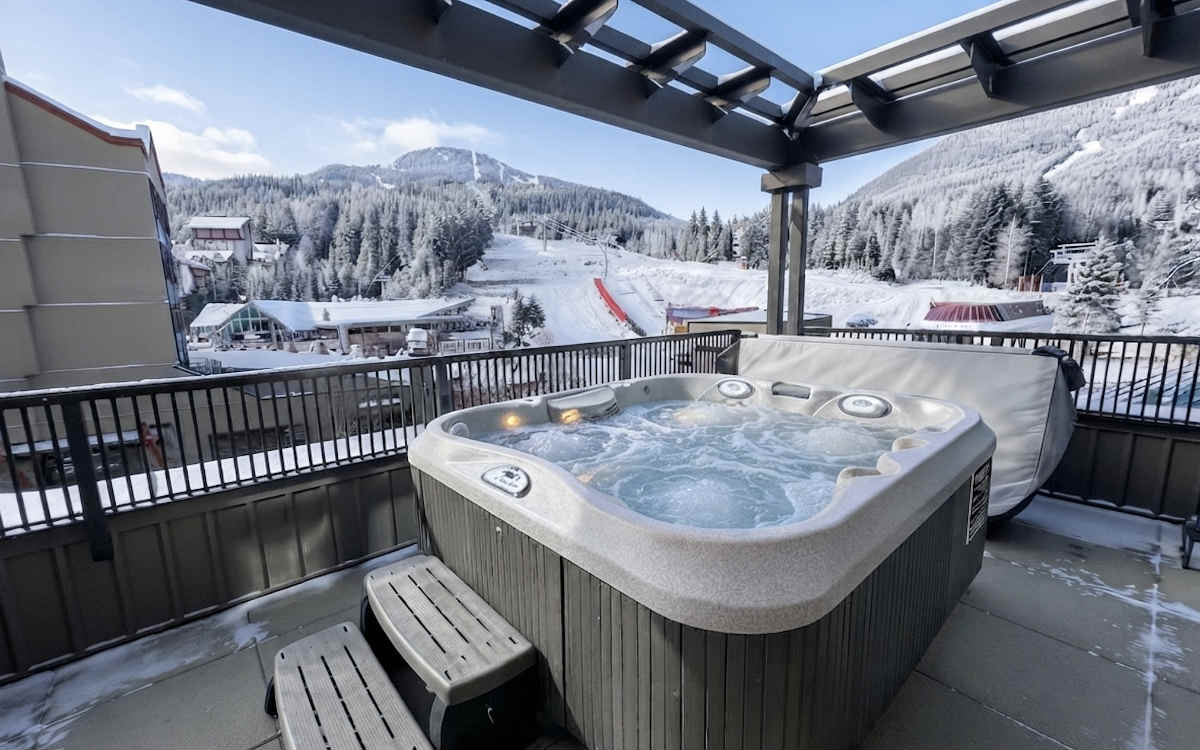 Romantic Honeymoon Suite with Private Outdoor Hot Tub at the Sundial Hotel in Whistler, BC 