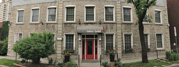 View of the Front of the Swiss Hotel in Ottawa, ON