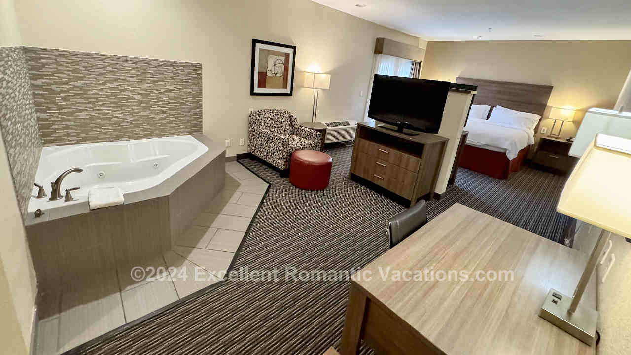 Beautiful Jetted Tub Suite with King Bed at the Holiday Inn Express in Fredericksburg, Texas Hill Country