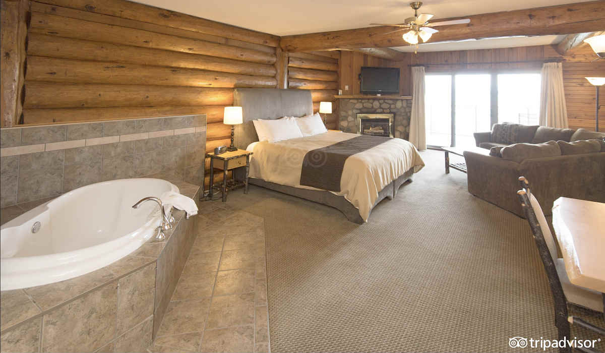 Suite with an In-Room Jetted Spa Tub at the Tigh-Na-Mara Seaside Spa Resort Near Parksville on Vancouver Island.