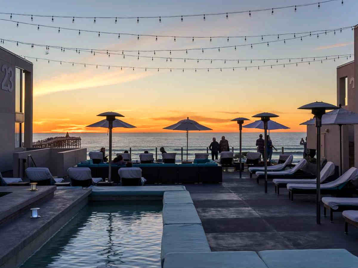 Oceanfront Sunset at the Tower23 Hotel in San Diego