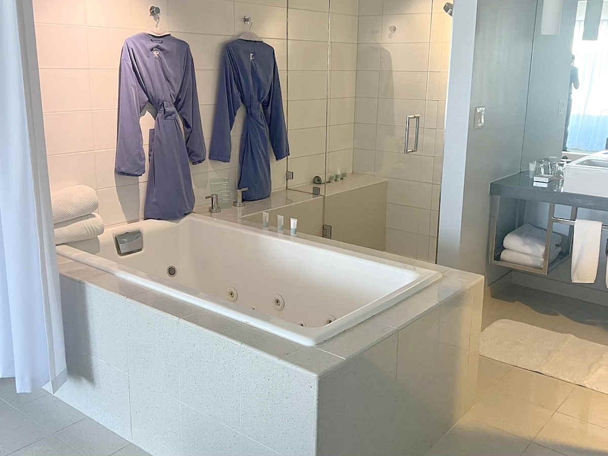 In-Room 2-Person Jetted Spa Tub at Tower23 Hotel in San Diego