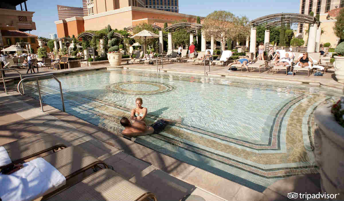 Sunny Day at One of the Pools at the Venetian Resort in Las Vegas