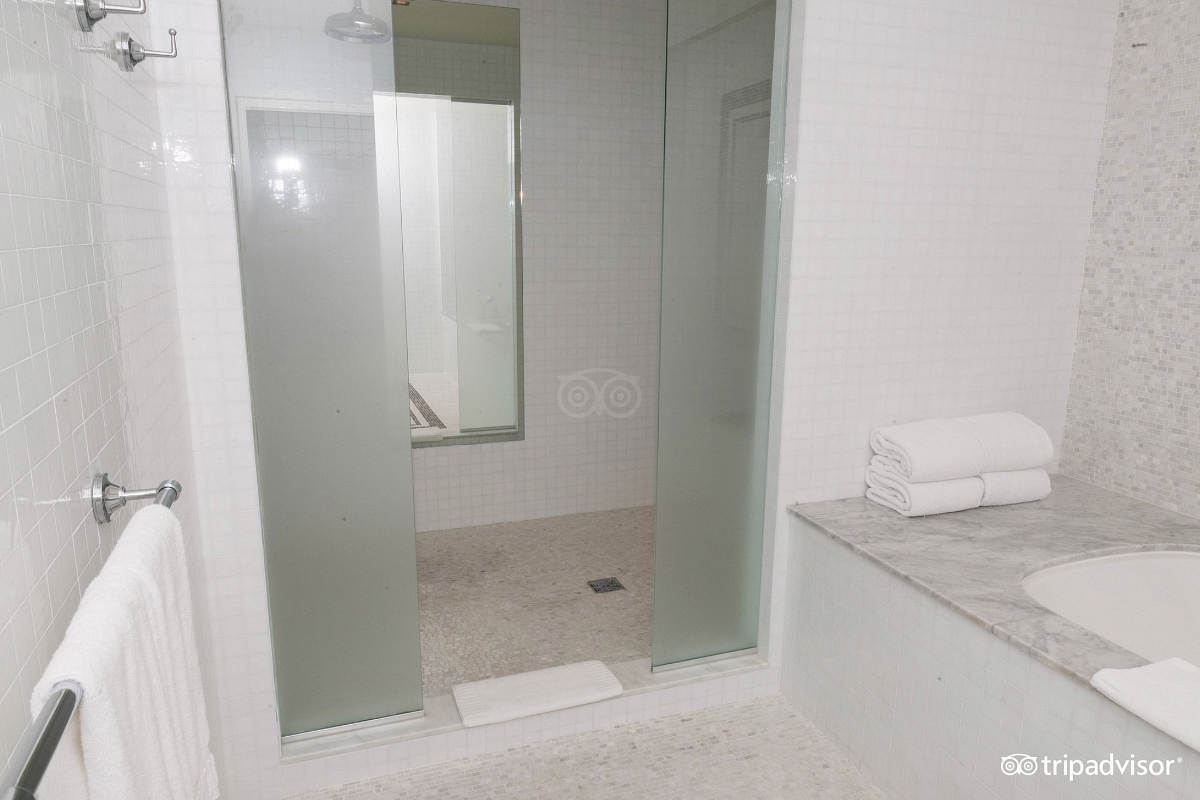Walk-in Rain Shower in a Suite at The London West Hollywood at Beverly Hills