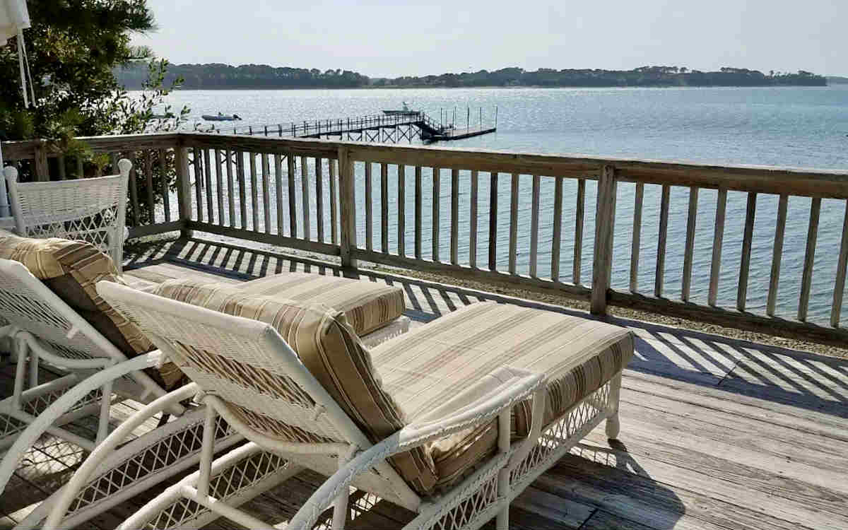 Private Balcony of a Suite at Wequassett Resort in Cape Cod, MA