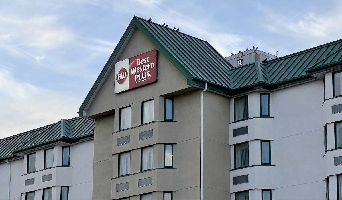 View from the Front of the Best Western Plus Winnipeg Airport Hotel